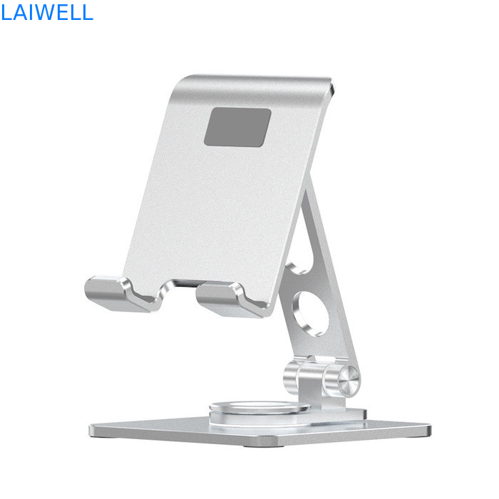 95*132*44MM Neueste Luxus-Design Portable 360-Grad-Rotation Silber Aluminium Klapptelefonhalter
