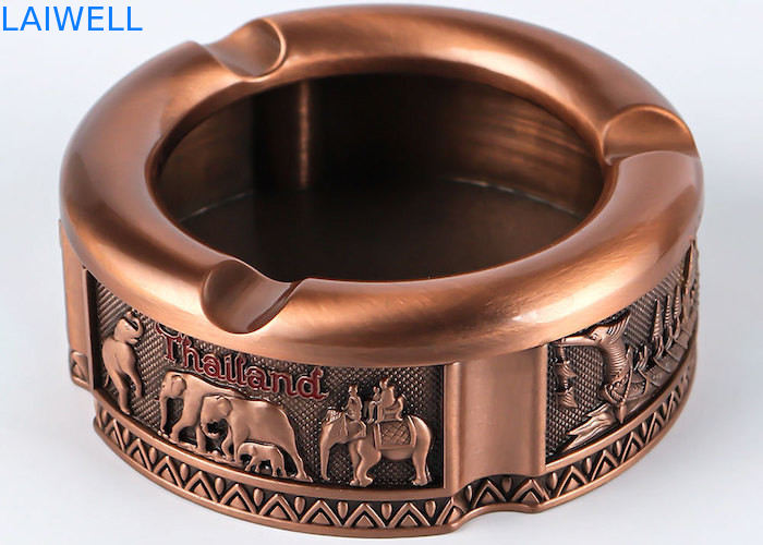 82*32MM Farbe Bronze Zinlegierung Anpassungsfähige tragbare Metallguss Aschenbecher