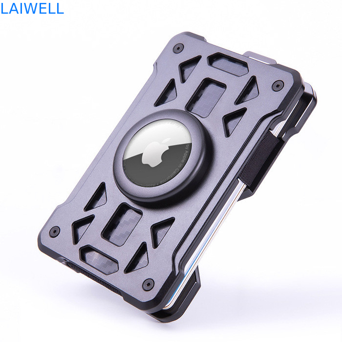60*10*94MM Multifunktionales 10-in-1-Aluminium-Kartenportemonnaie mit Lasergravur und anodisierter Veredelung