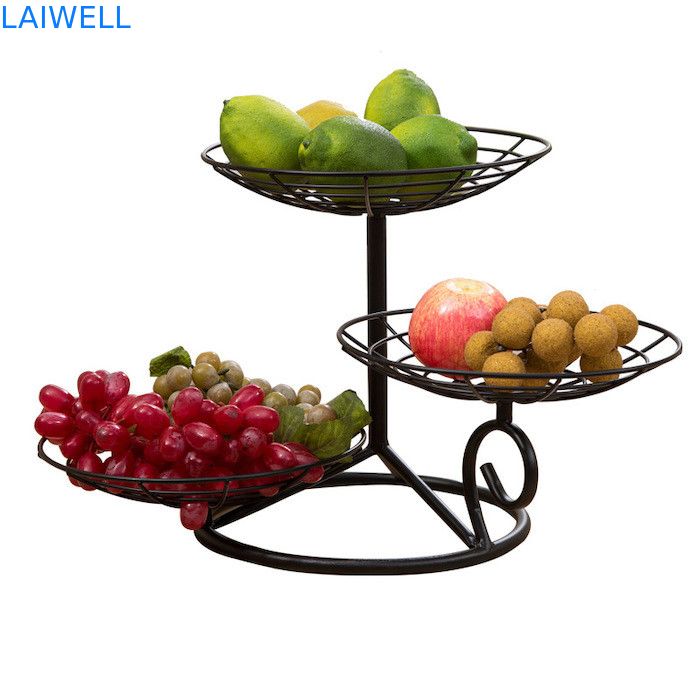 32 cm Höhe Backen Schwarzes Metall Eisen Mehrschicht Eisen Obstschachtel