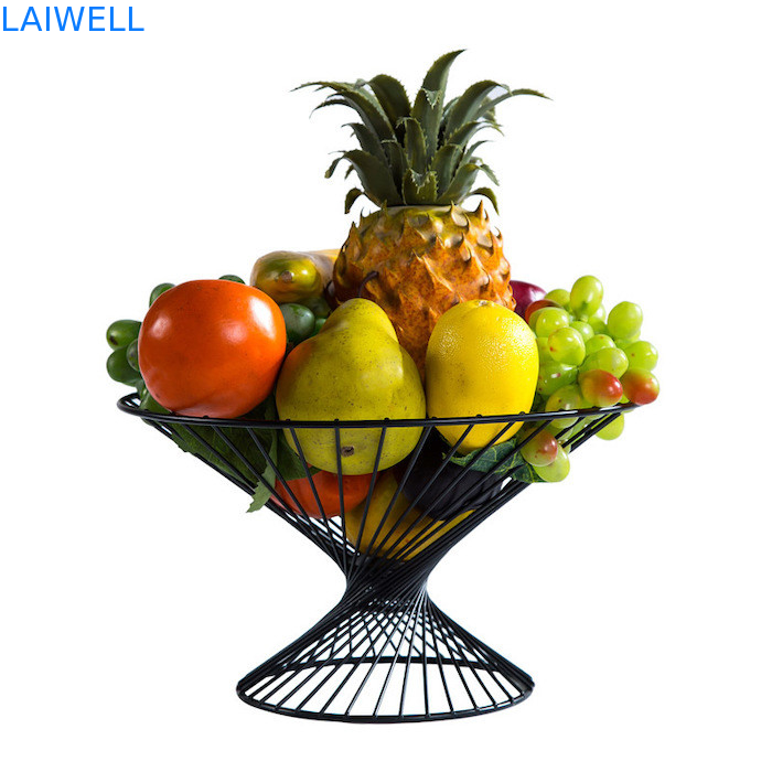 27.5*15*15CM Luxus Schwarzer Backlack Eisen Obstkorb Metall Haushaltswaren Hitzebeständigkeit und langlebige Haltbarkeit