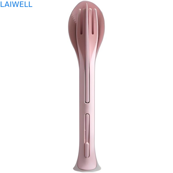 170*40MM Multifunktionales Weizenstroh Pink 3-in-1 Flatware Set Wiederverwendbares Öko-Tischgeschirr Zubehör Leichtgewicht und geeignet zum Essen Kann mehrfach verwendet werden Und leicht zu tragen und zu lagern