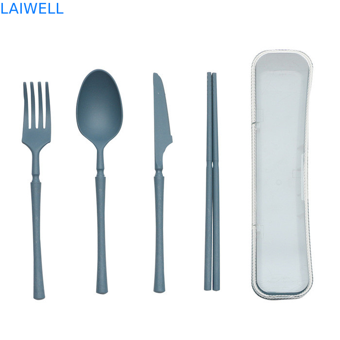 Klappbare 4-PC-Schneiderei Set hochtemperaturbeständig Eco-Tischgeschirr Zubehör aus Weizenstrohfaser verschiedene Größen umweltfreundlich und langlebig