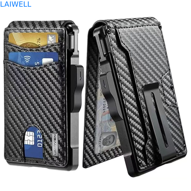 11.2*7.4*1.7cm Schwarz Hochkapazitäts-Aluminium-RFID-Kartenhalter hält bis zu 12 Karten perfekt für Geschäftsreisen