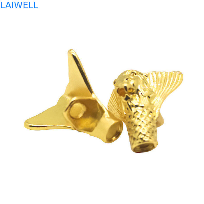 Kundenspezifische Präzisions-Druckguss-Handwerkskunst aus Zinklegierung, goldfarbene Aluminium-Desktop-Ornamente