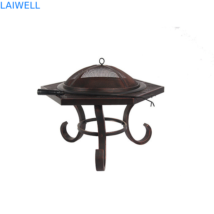 Hexagon formen Edelstahl-Holzkohle Grills, die im Freien tragbare Grill-Feuer-Grube malten
