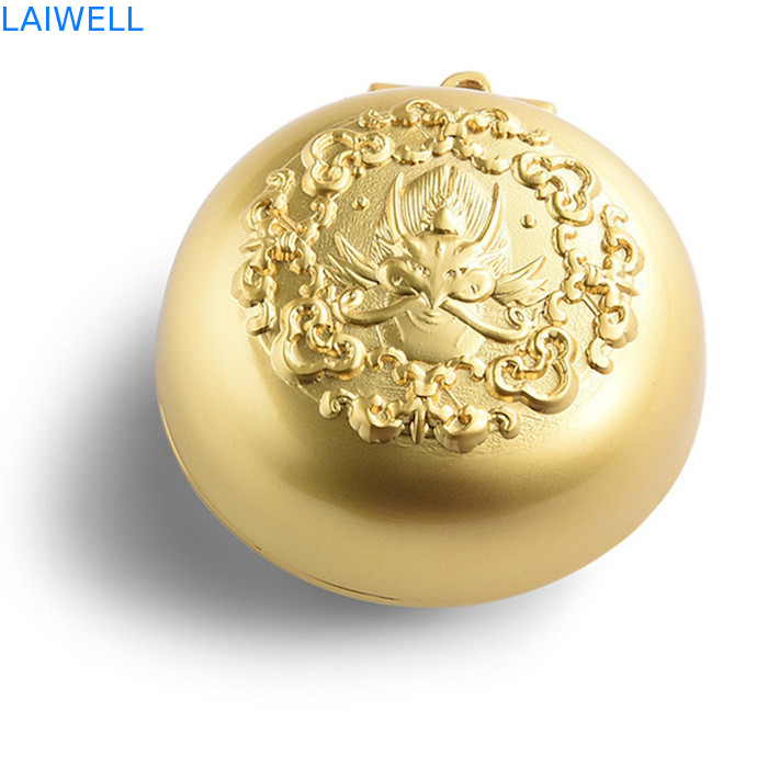 Luxustaschen-Aschenbecher goldfarbüberzug-Durchmessers 40mm Metallfertigte besonders an