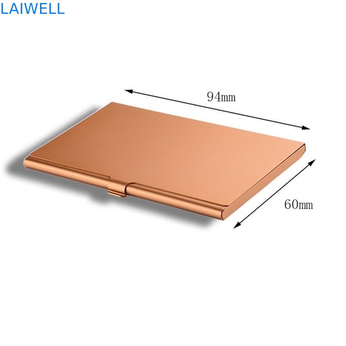 Modern vereinfachen Sie 94*60mm die Aluminiumkarten-Geldbörsen, die Goldfarbe anodisieren