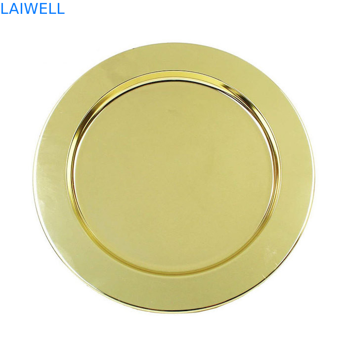 Nordische Edelstahl-Nachtisch-Käseplatte 32.5*0.7CM der Art-Metallhaushaltsware-430