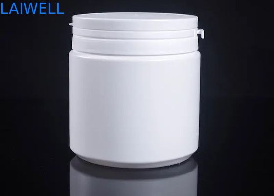Luftdichtes modernes weißes rundes Milchpulver der Speicherflaschen-500ML rüttelt HDPE Plastikbehälter mit Riss weg von der Kappe