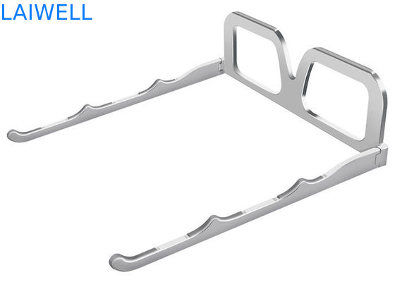 Fertigen Sie Glas-Notizblock-Halter-faltbaren silbernen Aluminiummetalllaptop-Stand kundenspezifisch an