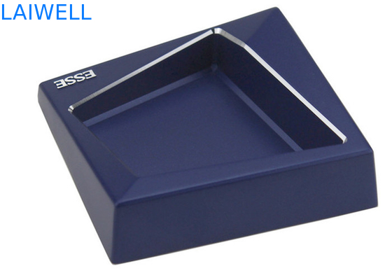 Anpassbares, kreatives Geometrie-Design, tragbarer Prozess, Druckguss-Aluminium, blau metallisch beschichteter Taschenaschenbecher